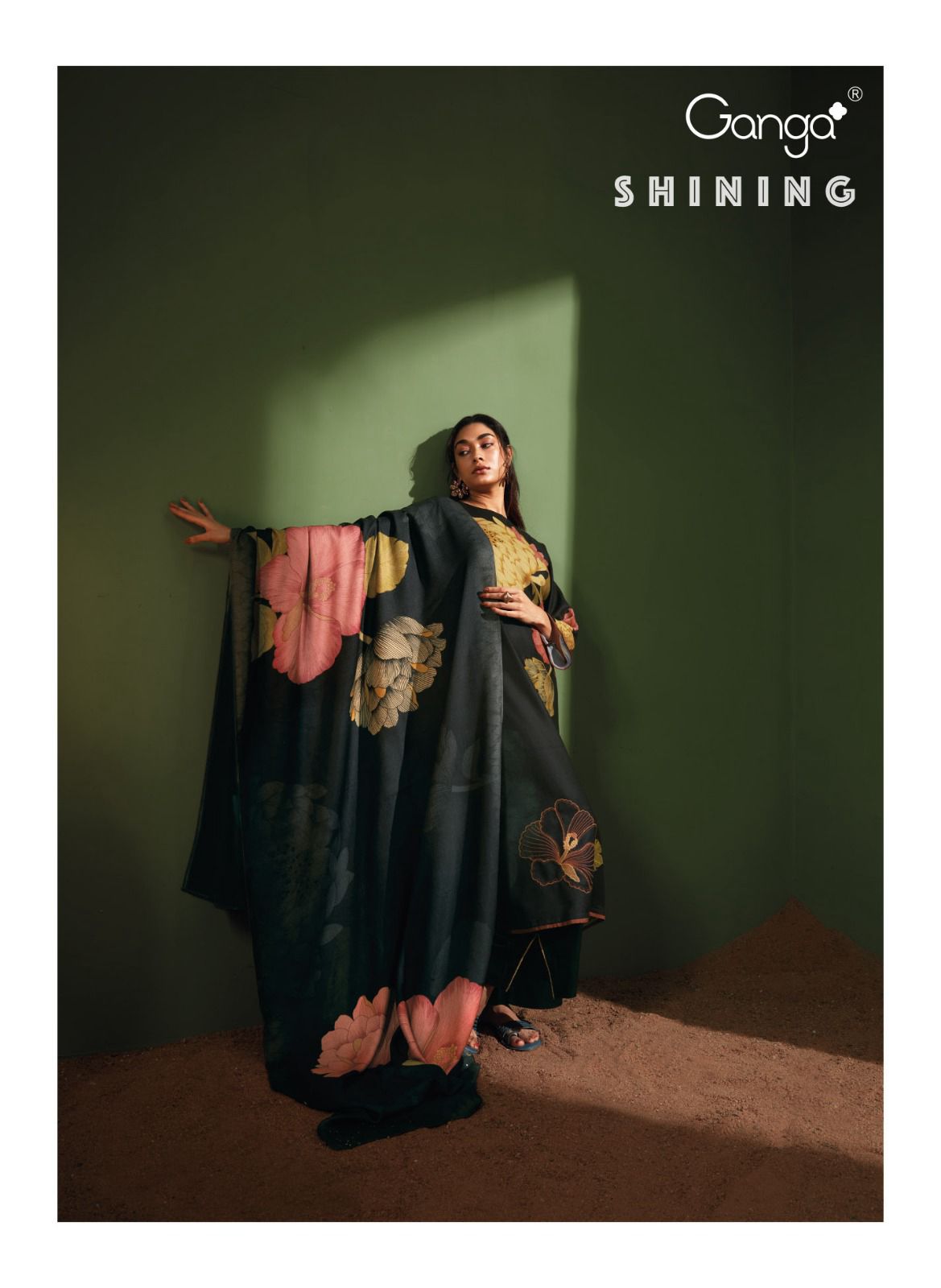 Shining Ganga Wool Pashmina Suits
