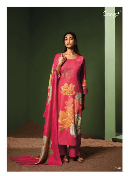 Shining Ganga Wool Pashmina Suits