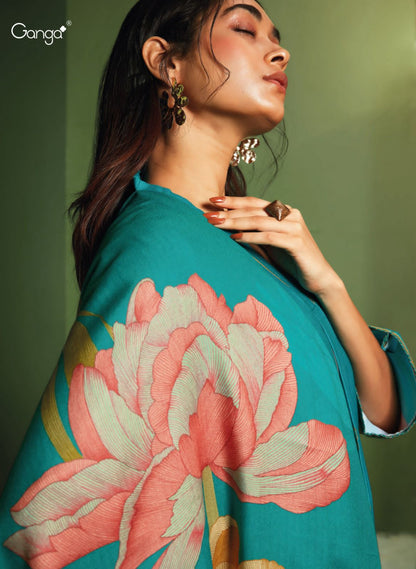 Shining Ganga Wool Pashmina Suits