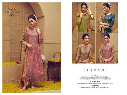 Shivani 3167 Jay Vijay Muslin Jacquard Pant Style Suits