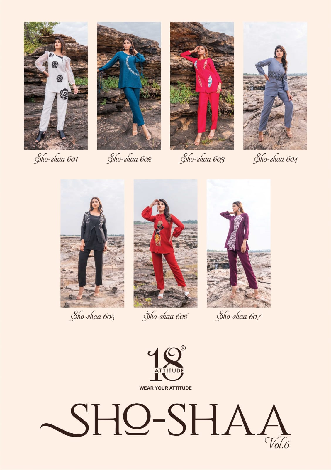 Sho Shaa Vol 6 18 Attitude Viscose Co Ord Set