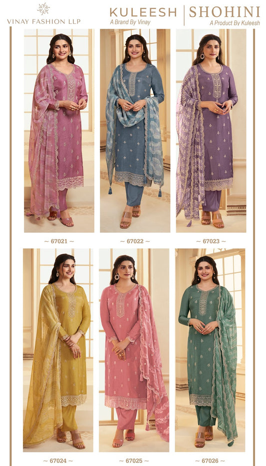 Shohini-Kuleesh Vinay Fashion Llp Dola Silk Pant Style Suits