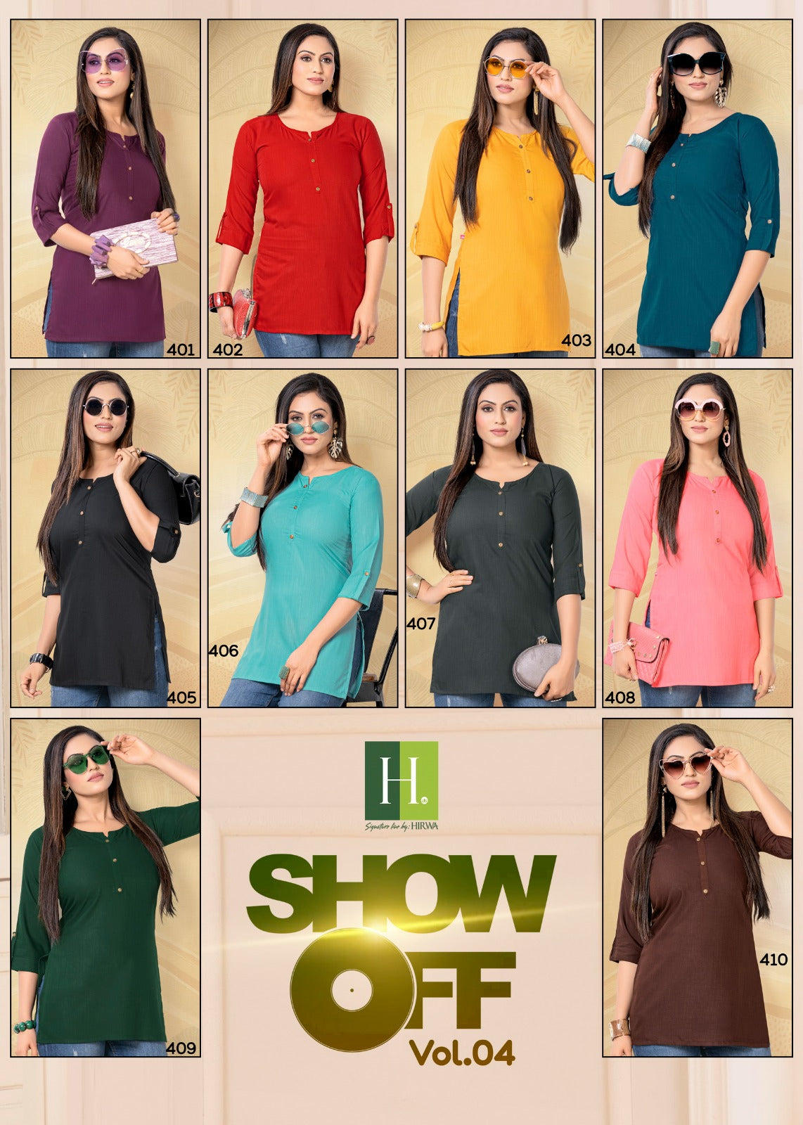 Show Off Vol 4 H Dot Rayon Short Kurtis