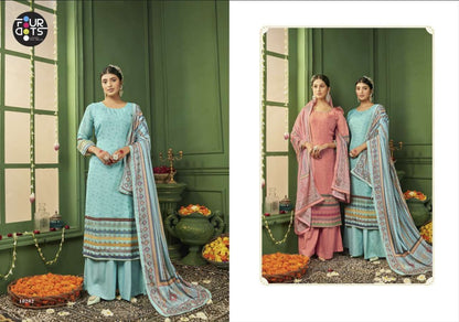 Shrushti Four Dots Organza Plazzo Style Suits