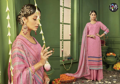 Shrushti Four Dots Organza Plazzo Style Suits
