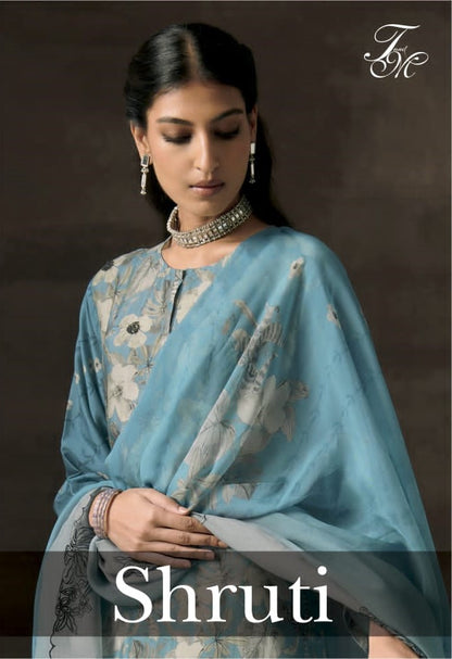 Shruti-Sh04 Tm Raw Silk Pant Style Suits