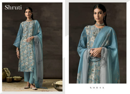 Shruti-Sh04 Tm Raw Silk Pant Style Suits