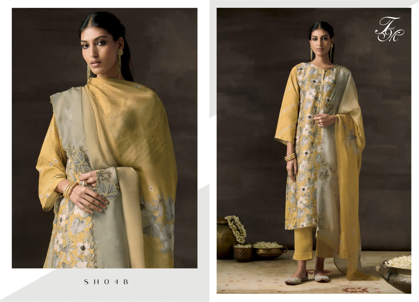 Shruti-Sh04 Tm Raw Silk Pant Style Suits