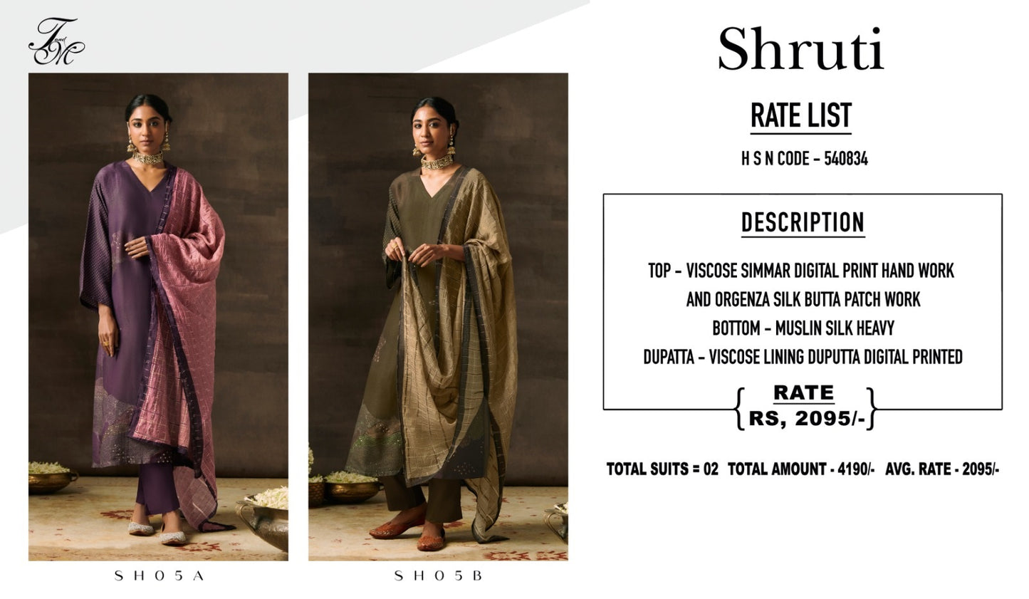 Shruti Tm Viscose Simmer Pant Style Suits