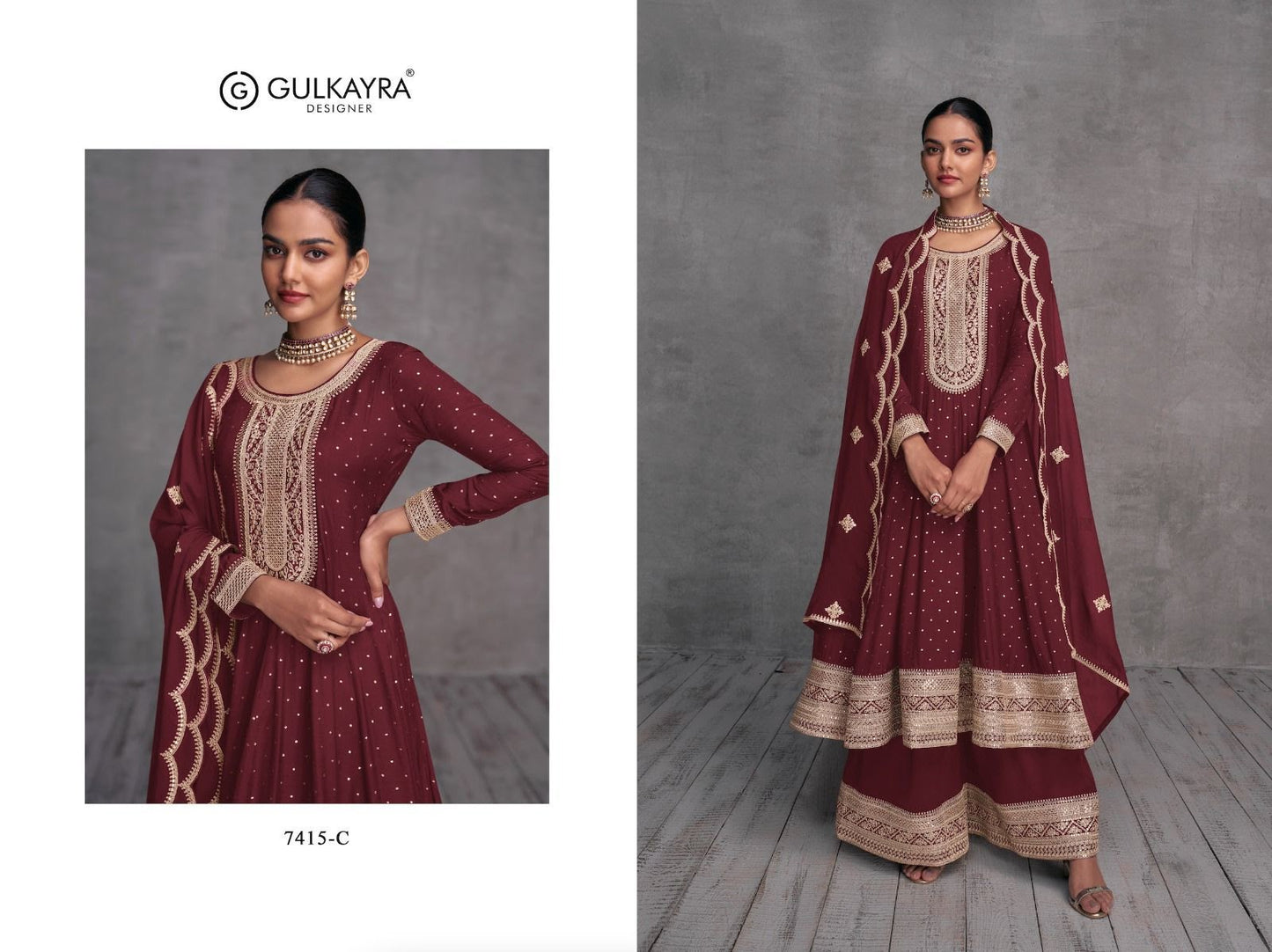 Shy Girl 7415 Gulkayra Designer Viscose Readymade Anarkali Suits