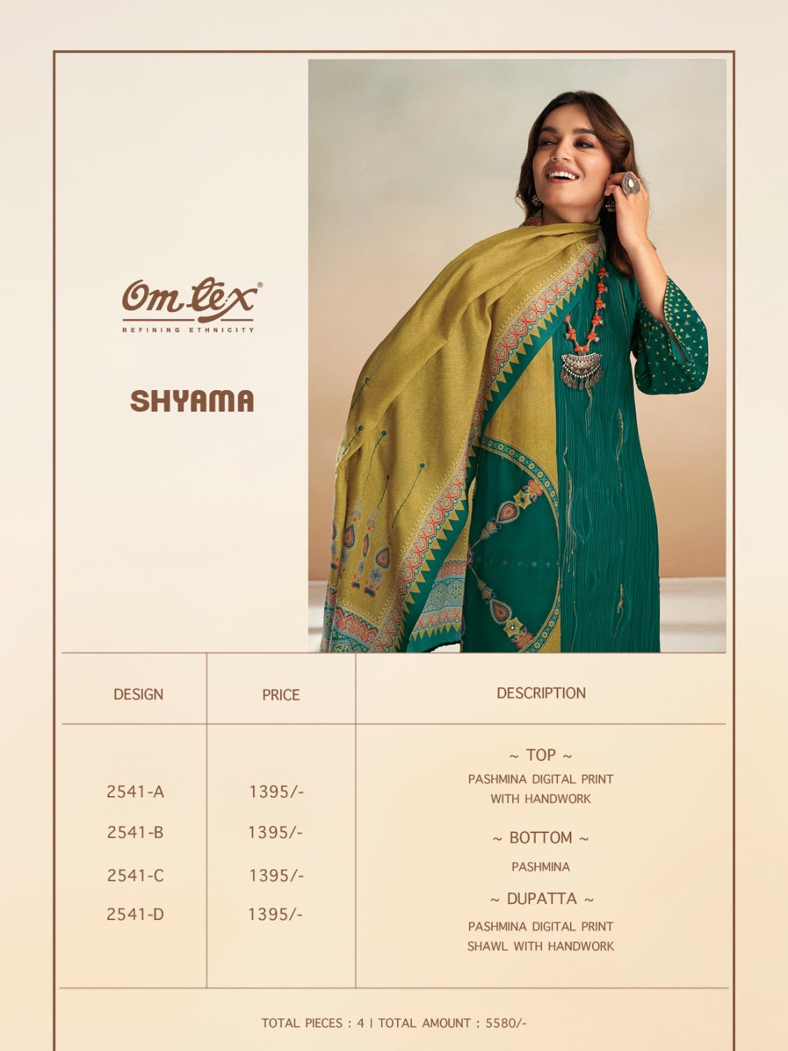 Shyama 2541 Omtex Pashmina Suits
