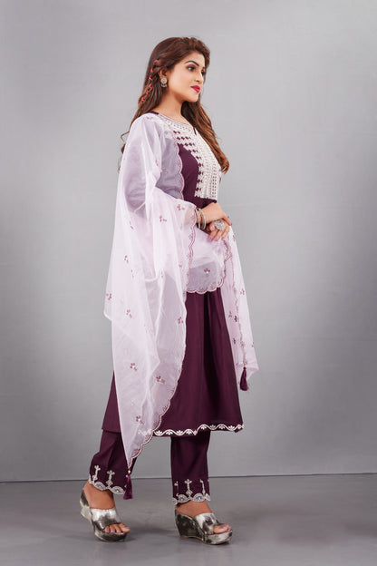 Shyna Jivora Organza Readymade Pant Style Suits