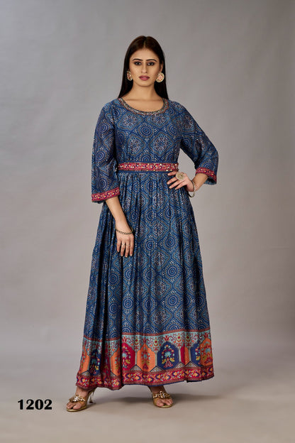 Sia Jivora Muslin Silk One Piece Gown