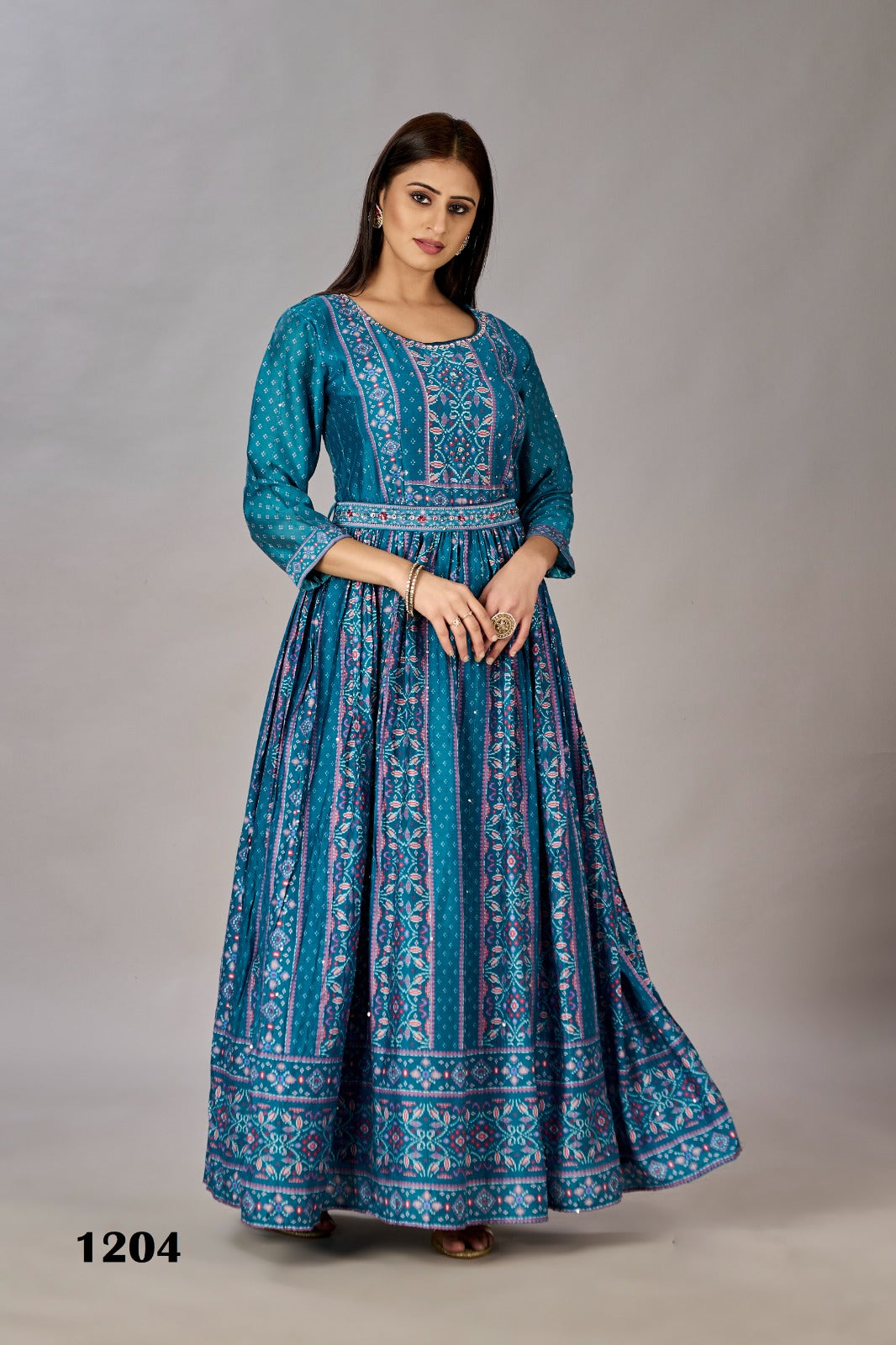 Buy Turquoise Green Silk And Net Gown Online for Party, Wedding - Kzari –  Kzari - The Design Studio