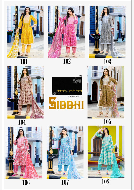 Siddhi Manjeera Two Tone Readymade Pant Style Suits