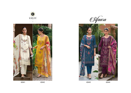 Sifaara Kailee Fashion Viscose Muslin Readymade Pant Style Suits