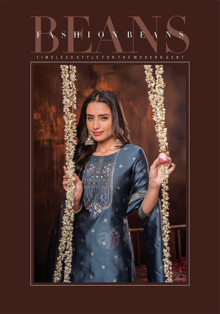 Silk Affair Vol 2 Af Banarasi Silk Readymade Pant Style Suits
