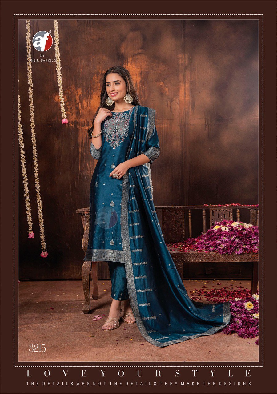 Silk Affair Vol 2 Af Banarasi Silk Readymade Pant Style Suits
