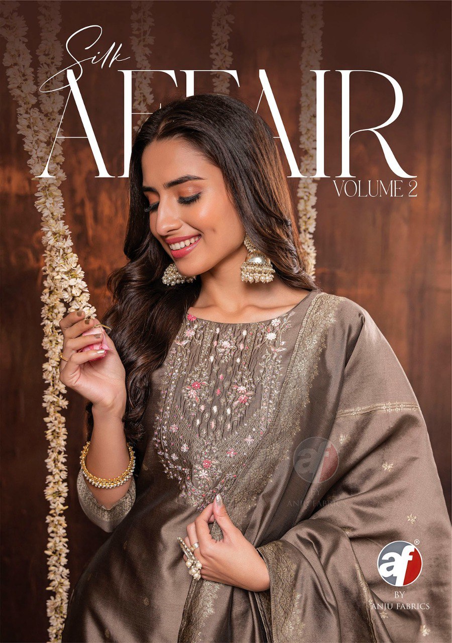 Silk Affair Vol 2 Af Banarasi Silk Readymade Pant Style Suits