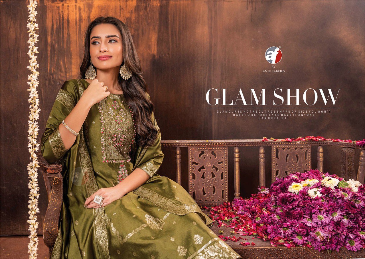 Silk Affair Vol 2 Af Banarasi Silk Readymade Pant Style Suits
