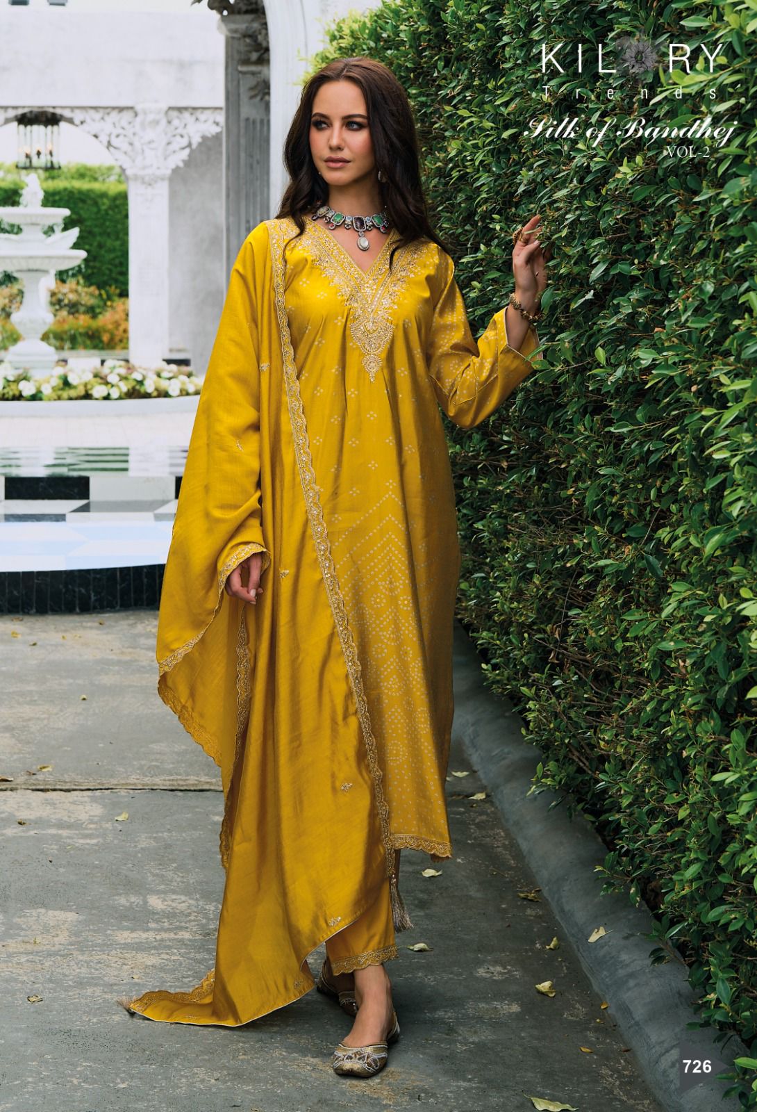 Silk Of Bandhej Vol 2 Kilory Jaam Cotton Pant Style Suits
