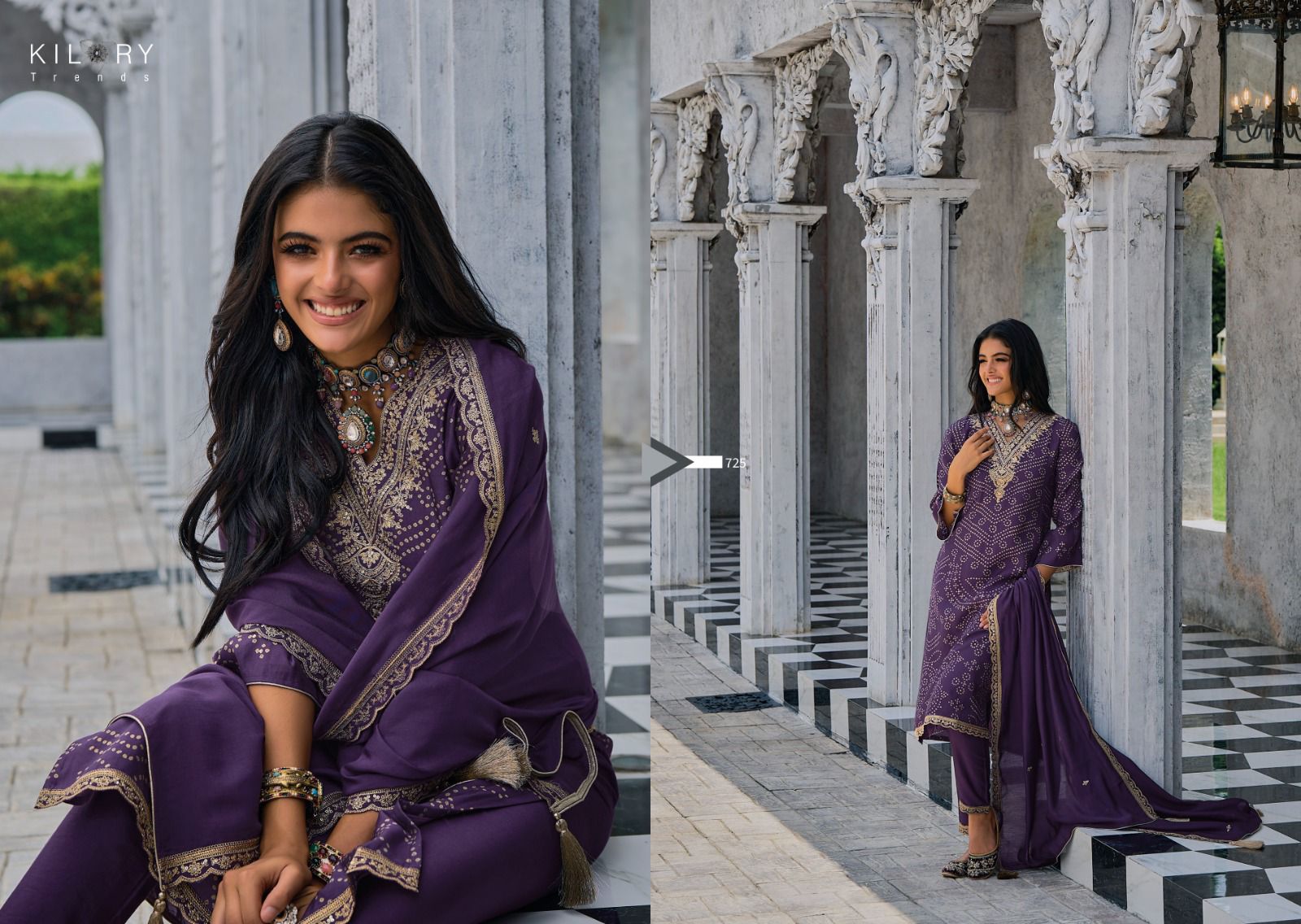 Silk Of Bandhej Vol 2 Kilory Jaam Cotton Pant Style Suits