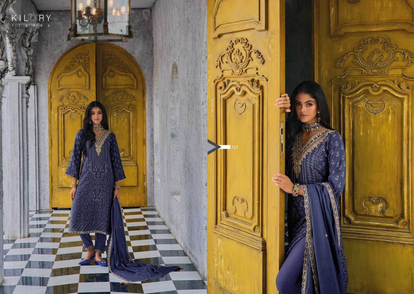 Silk Of Bandhej Vol 2 Kilory Jaam Cotton Pant Style Suits
