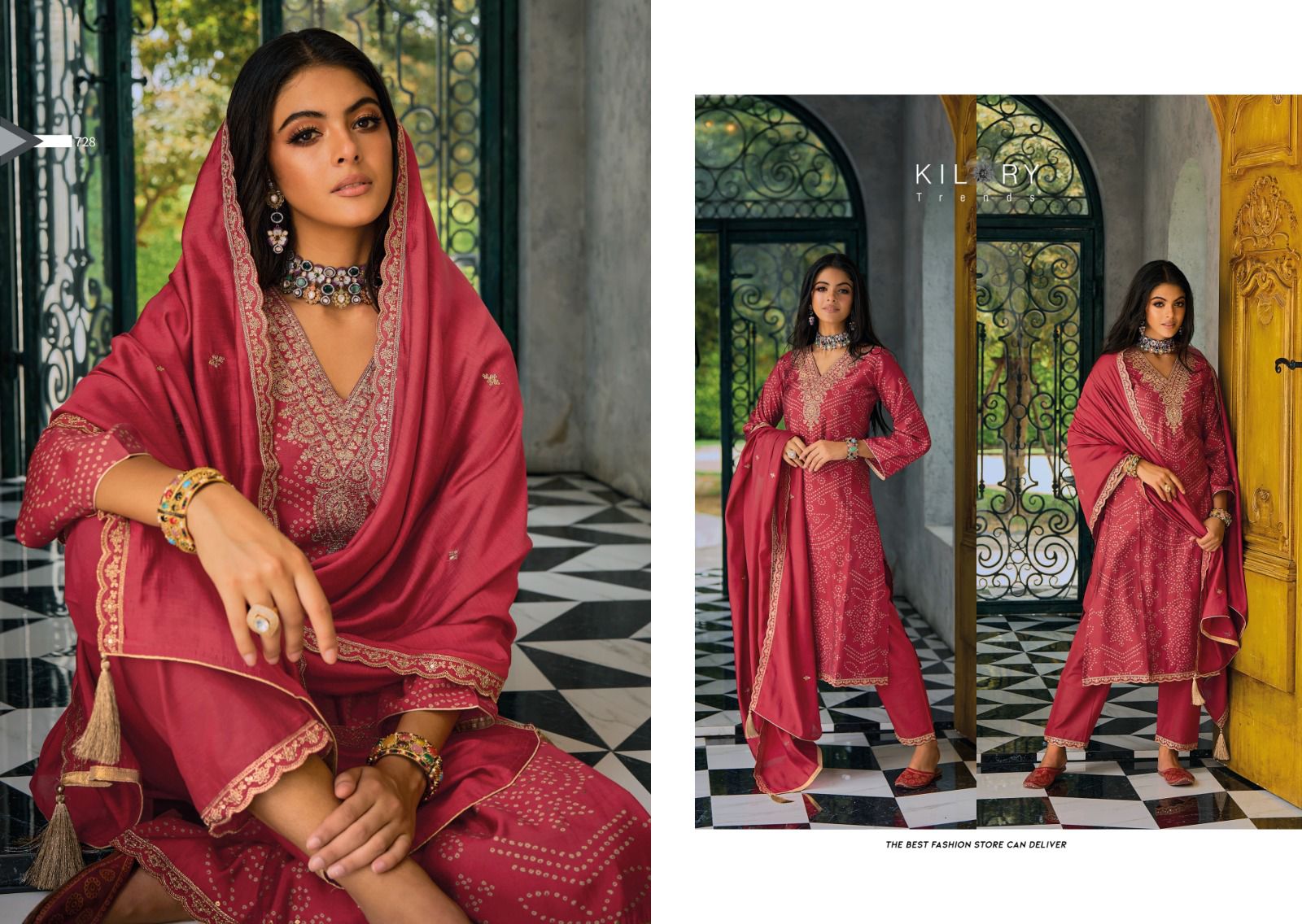 Silk Of Bandhej Vol 2 Kilory Jaam Cotton Pant Style Suits