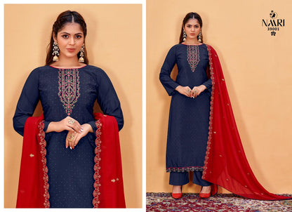 Silkina French Crape Naari Plazzo Style Suits