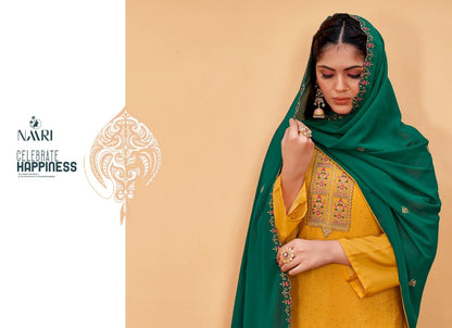 Silkina French Crape Naari Plazzo Style Suits