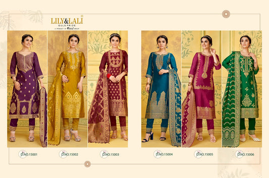 Silkyness Lily Lali Jacquard Readymade Pant Style Suits