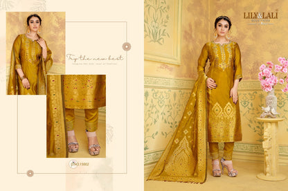 Silkyness Lily Lali Jacquard Readymade Pant Style Suits