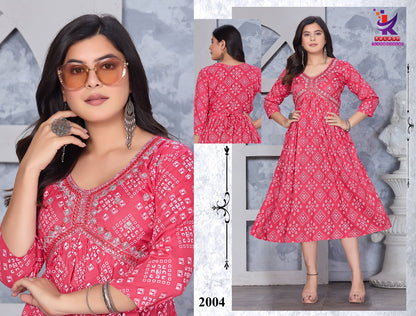 Silver Shines Mlm Kalash Lifestyle Rayon Anarkali Kurtis