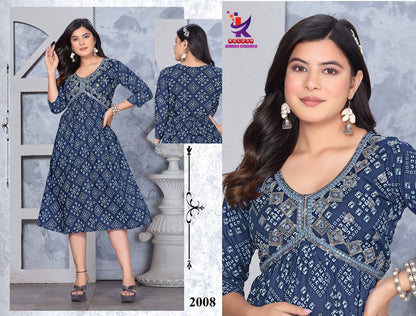 Silver Shines Mlm Kalash Lifestyle Rayon Anarkali Kurtis