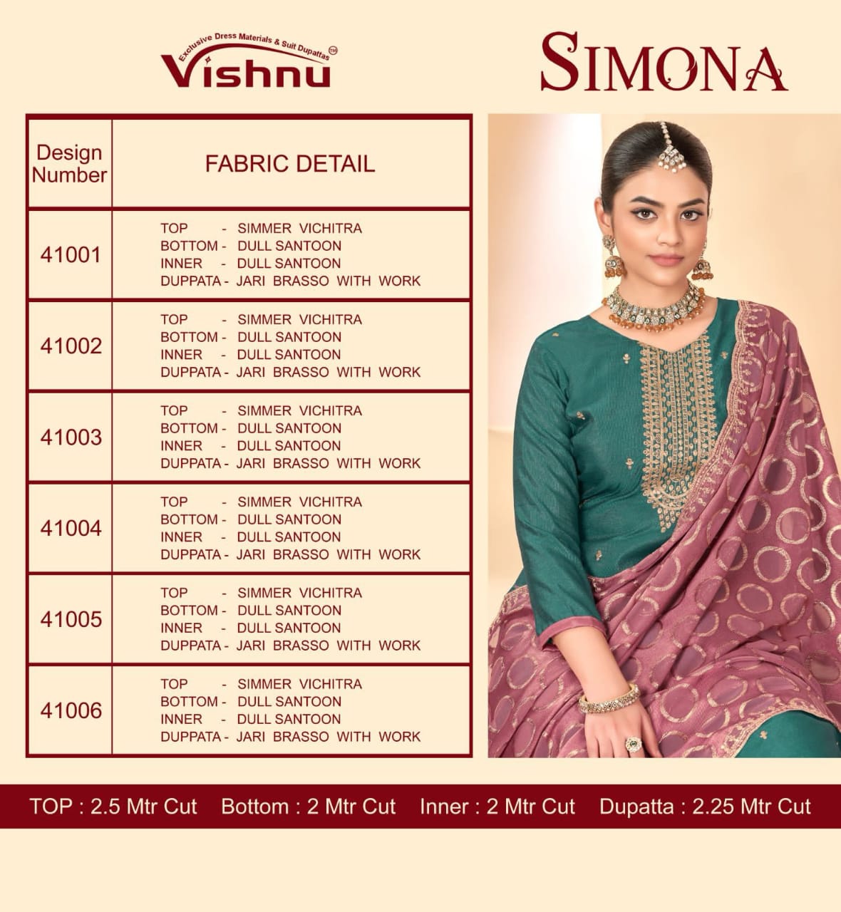 Simona Vishnu Impex Pant Style Suits