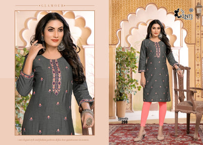 Simona Vol 2 Kinti Rayon Knee Length Kurtis
