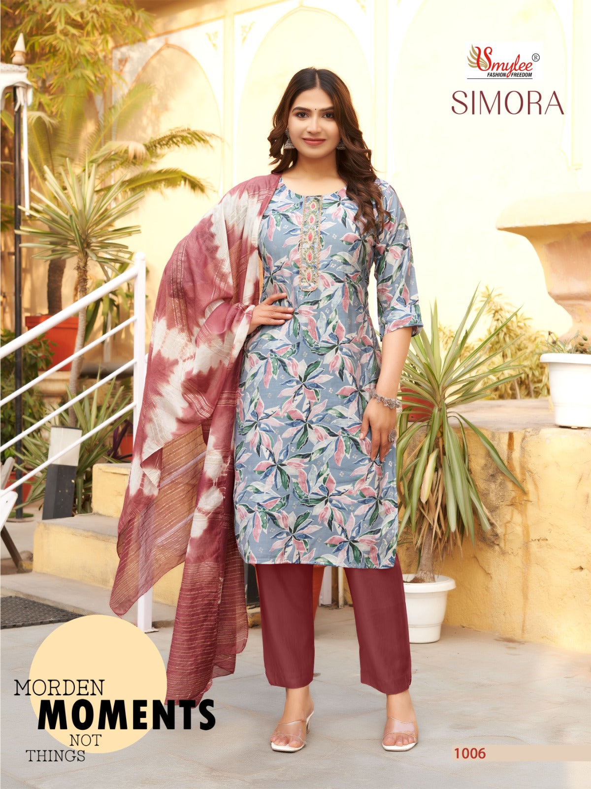 Simora Smylee Modal Silk Readymade Pant Style Suits