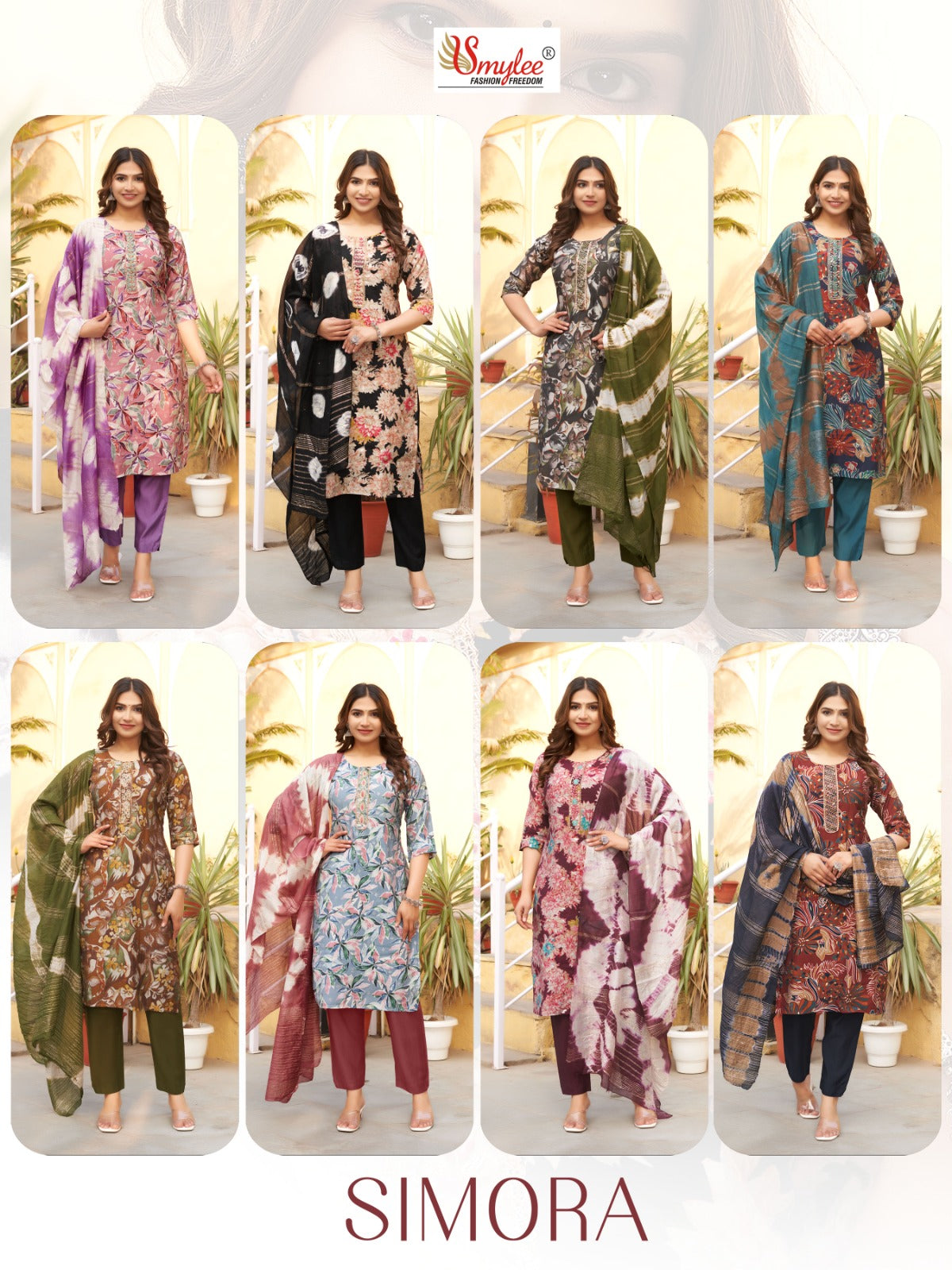 Simora Smylee Modal Silk Readymade Pant Style Suits