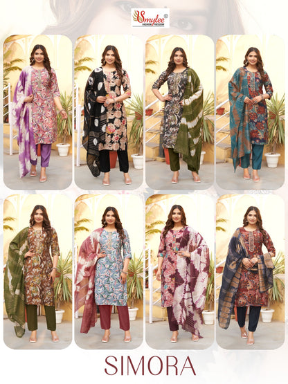 Simora Smylee Modal Silk Readymade Pant Style Suits