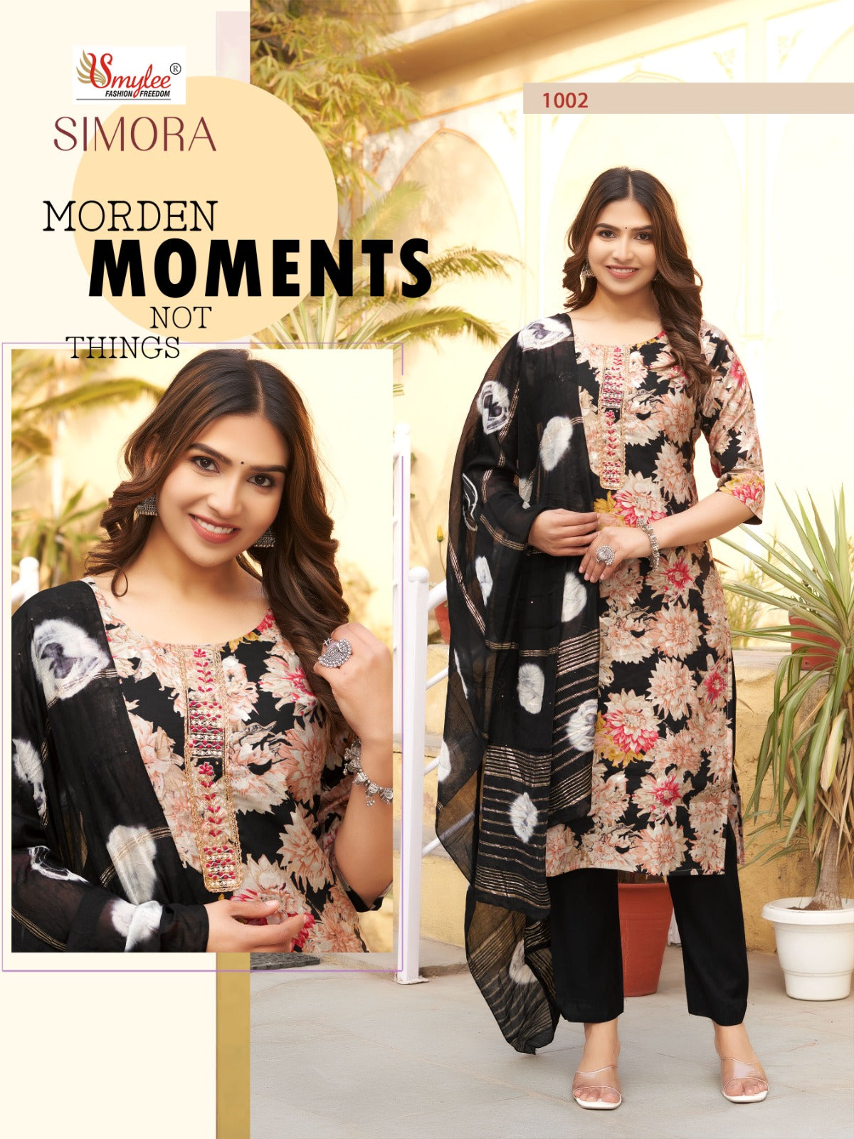 Simora Smylee Modal Silk Readymade Pant Style Suits