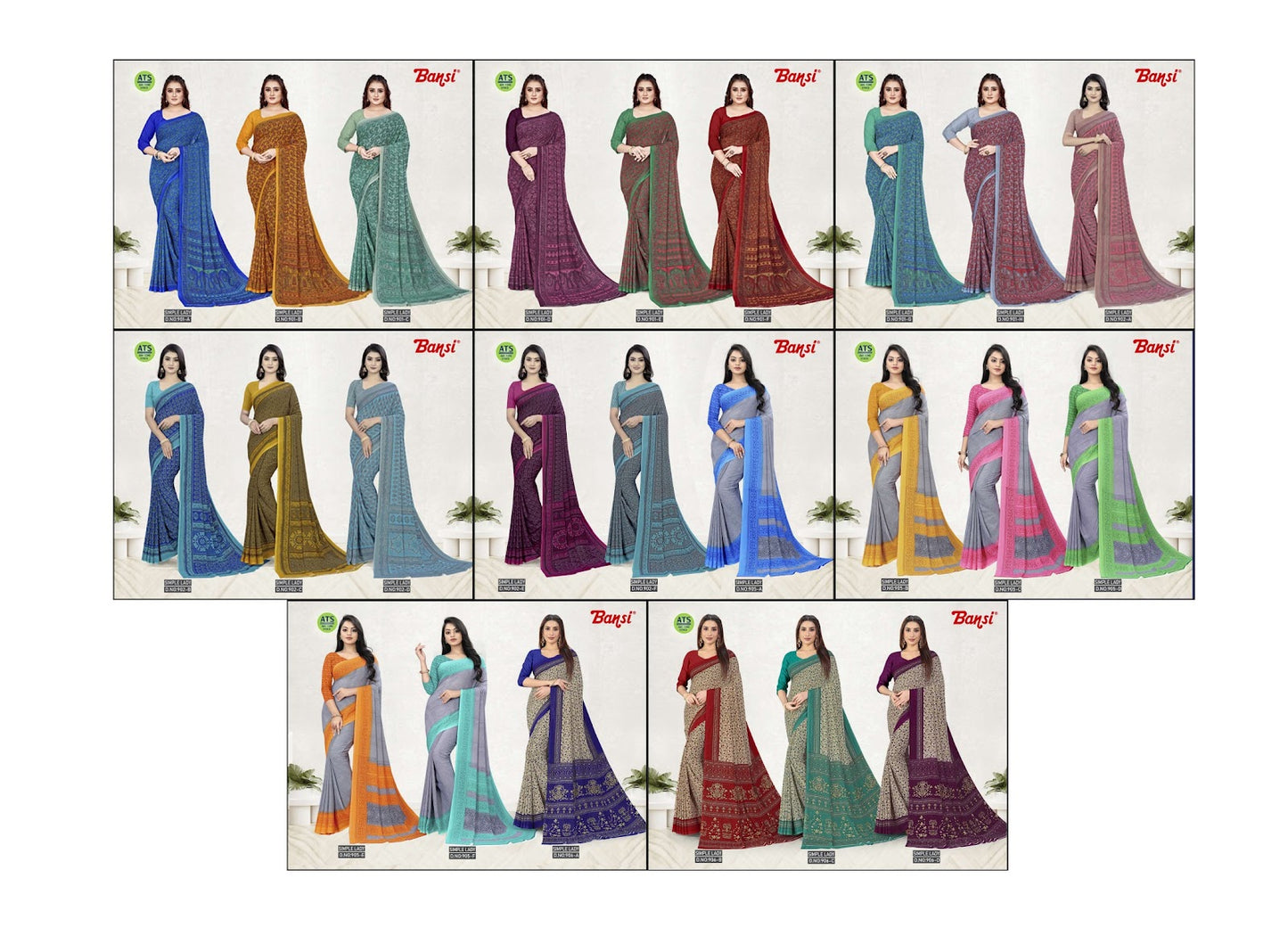 Simple Lady Bansi Fashion Raniyal Uniform Sarees