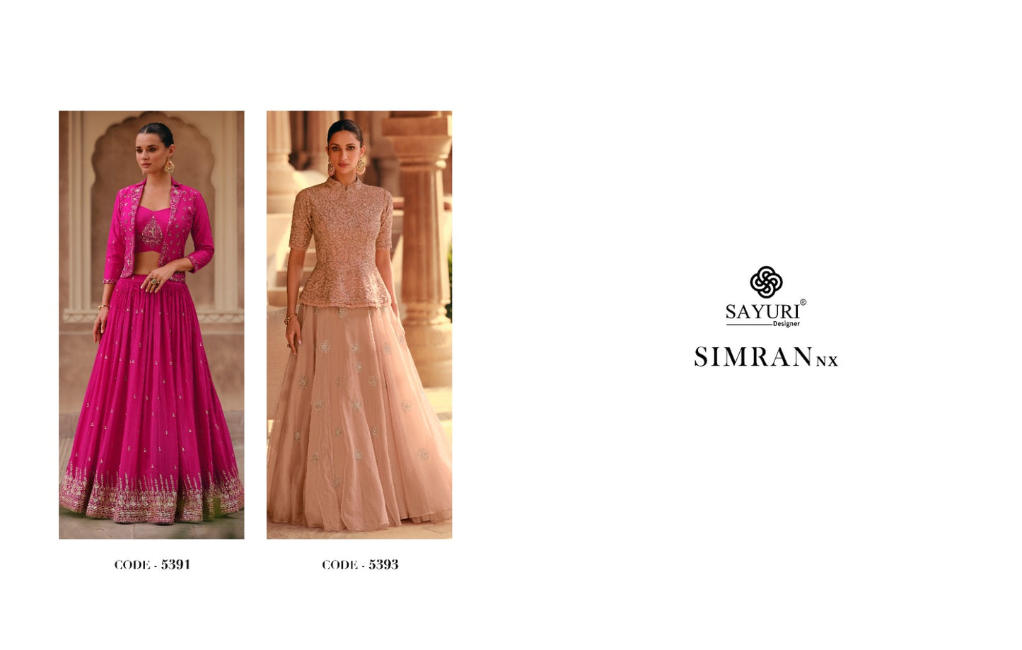 Simran-Nx Sayuri Chinon Silk Indo Western Pair