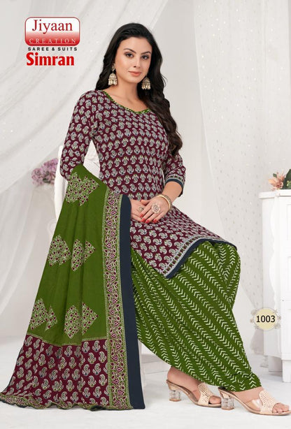 Simran Jiyaan Creation Cotton Dress Material