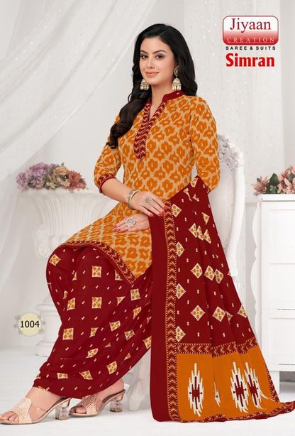 Simran Jiyaan Creation Cotton Dress Material