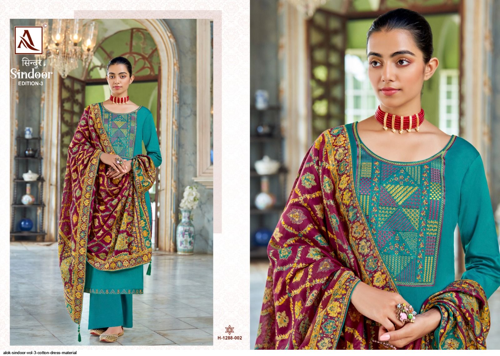 Sindoor-3 Alok Jaam Cotton Plazzo Style Suits