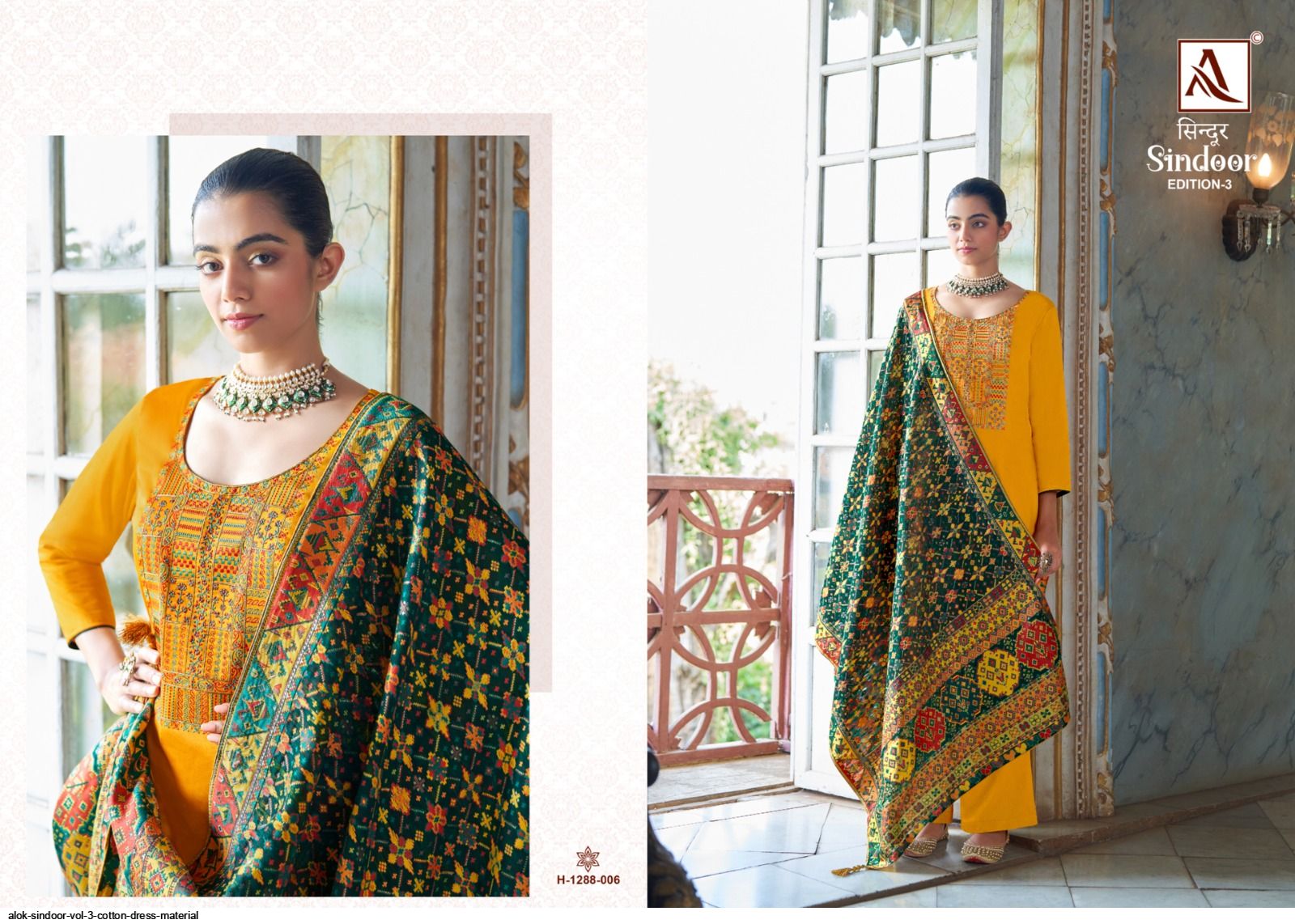Sindoor-3 Alok Jaam Cotton Plazzo Style Suits