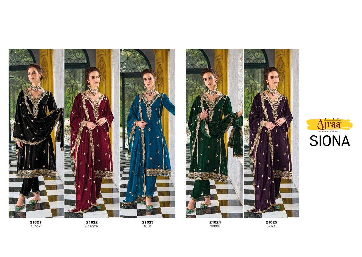 Siona Ajraa Velvet Suits