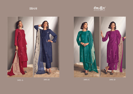 Sirahi Omtex Silk Pant Style Suits