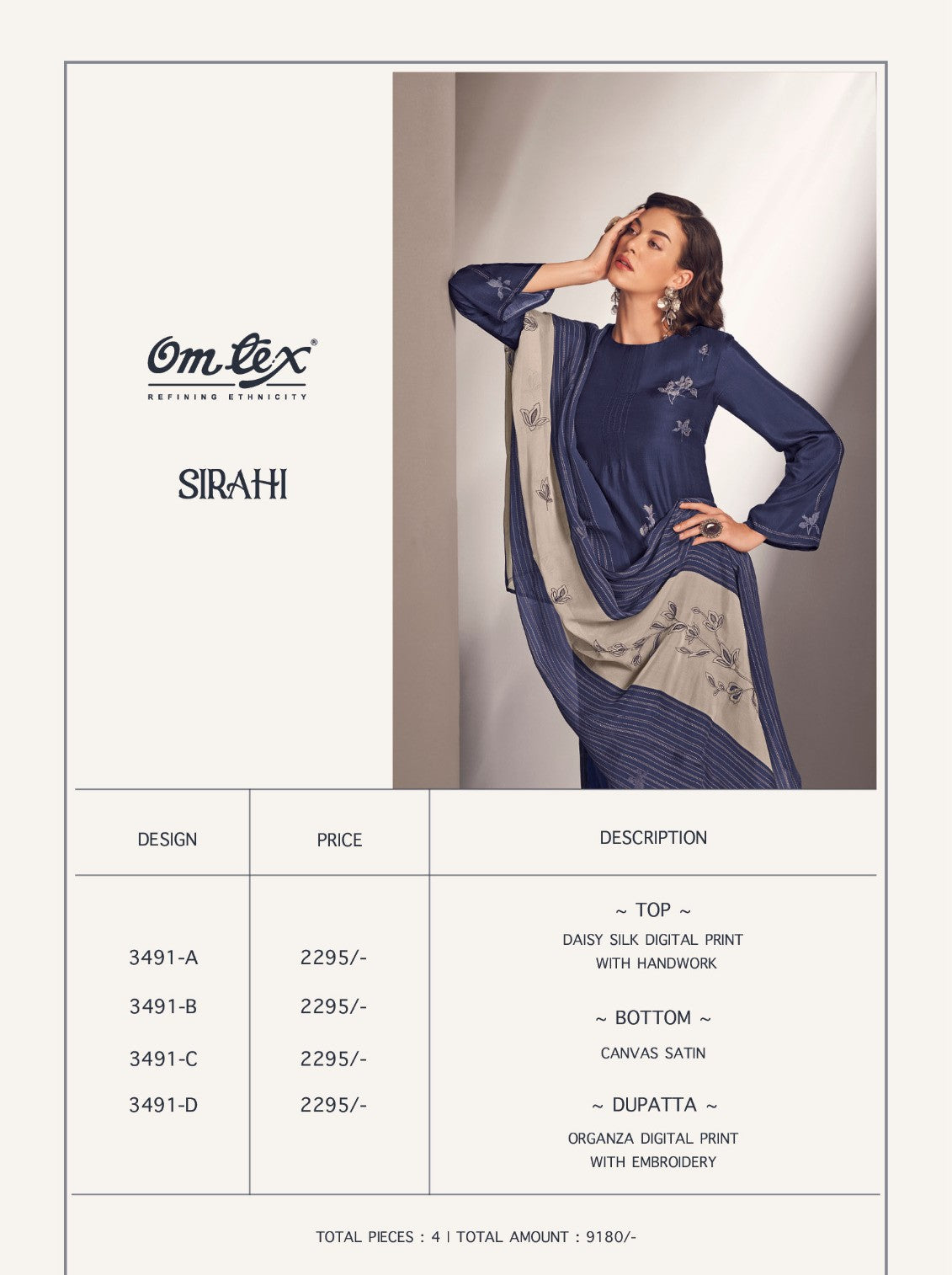 Sirahi Omtex Silk Pant Style Suits