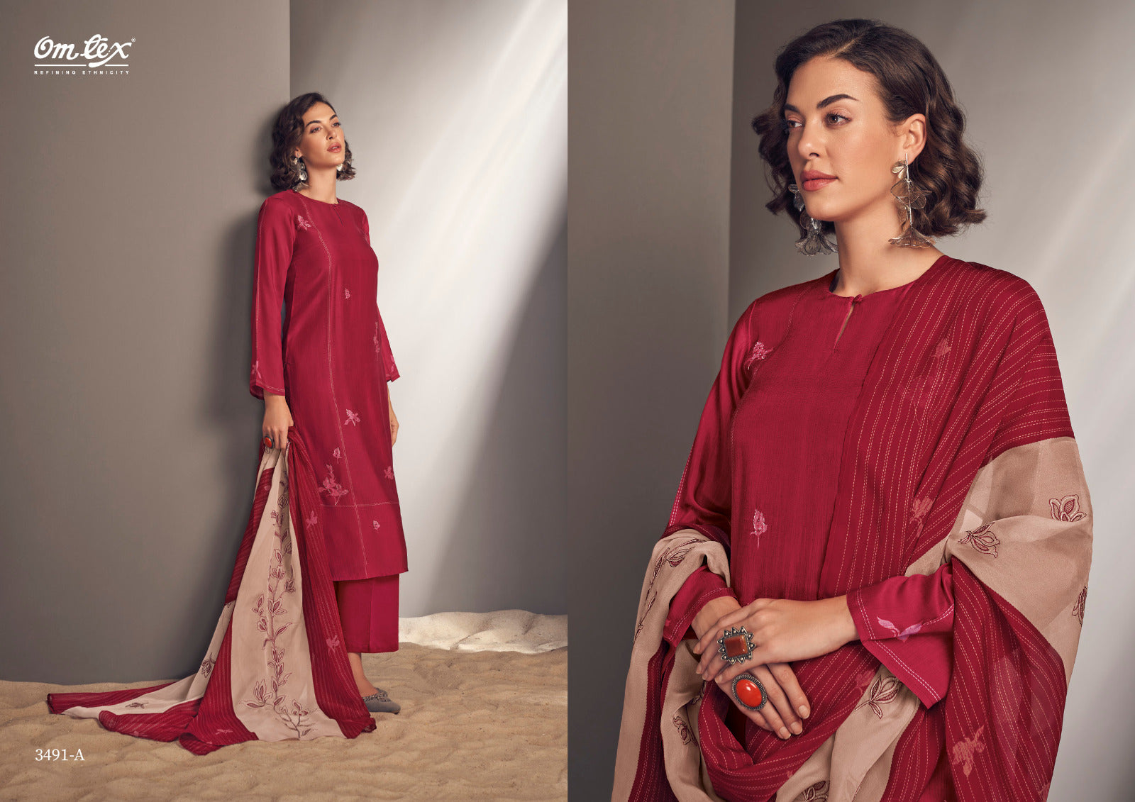 Sirahi Omtex Silk Pant Style Suits